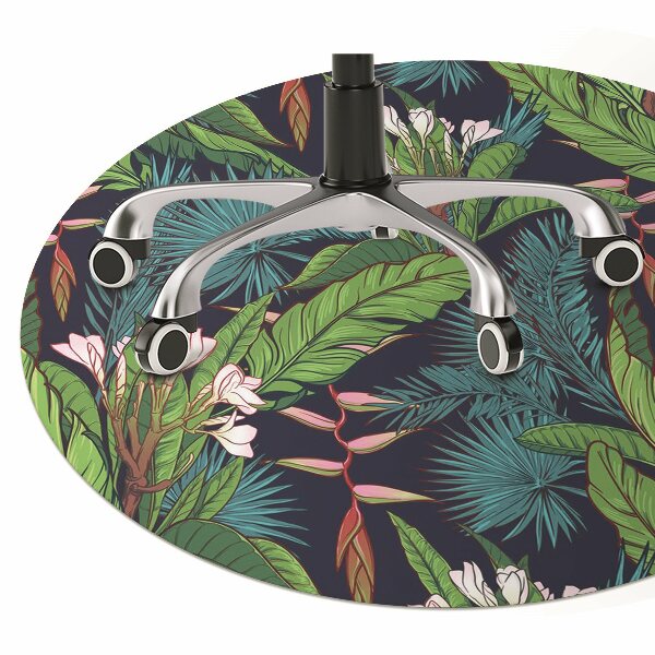 Office chair floor protector Tropical jungle