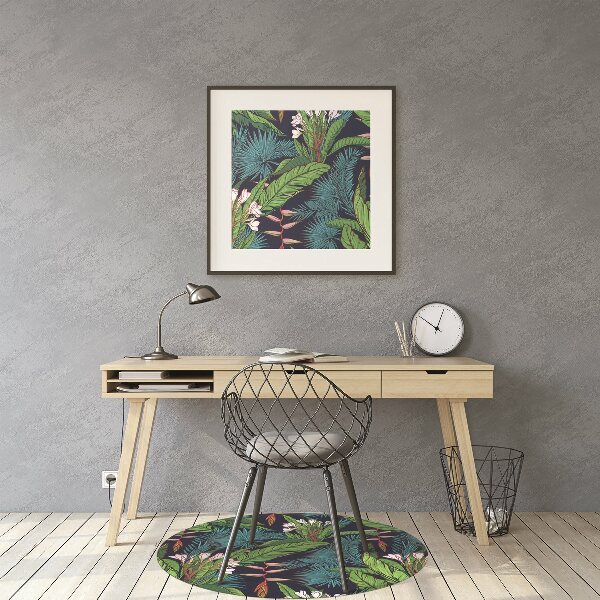 Office chair floor protector Tropical jungle