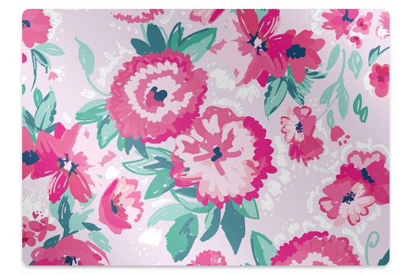 Office chair mat flowers