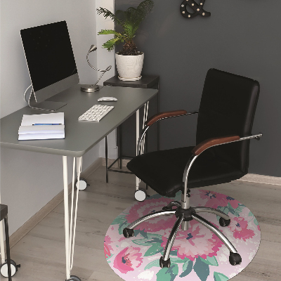 Office chair mat flowers