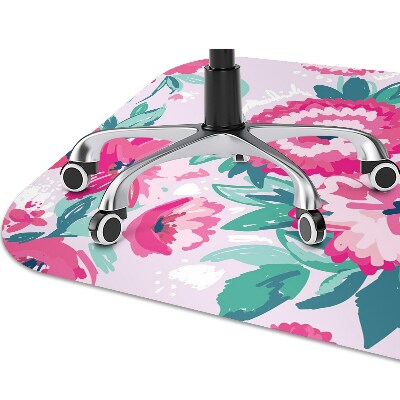 Office chair mat flowers