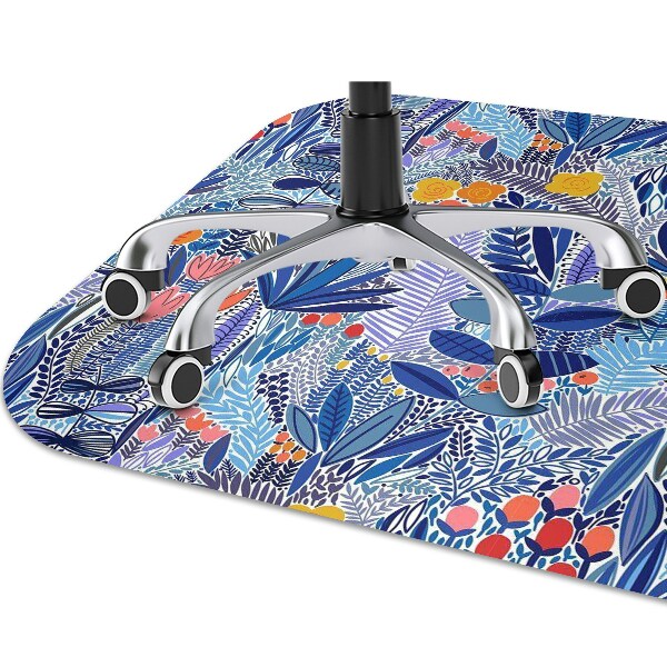 Desk chair mat Wild flowers