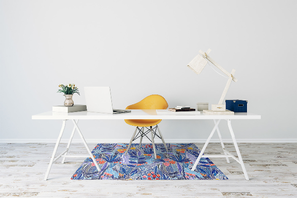 Desk chair mat Wild flowers