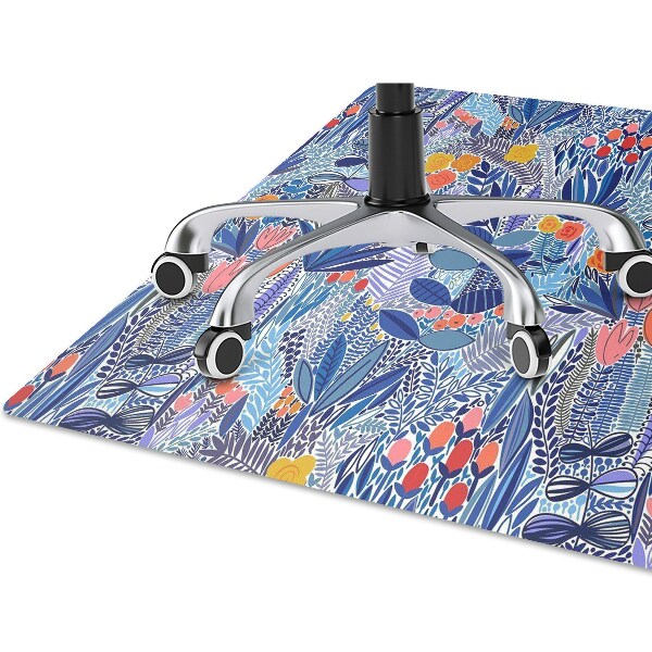 Desk chair mat Wild flowers