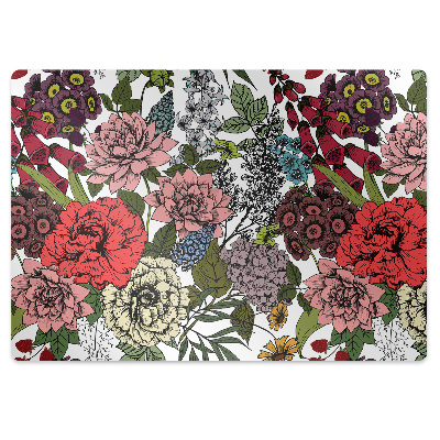 Office chair mat Autumn Flowers