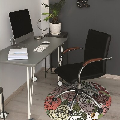 Office chair mat Autumn Flowers