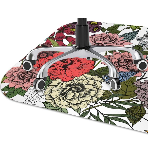 Office chair mat Autumn Flowers