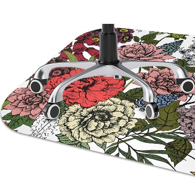 Office chair mat Autumn Flowers