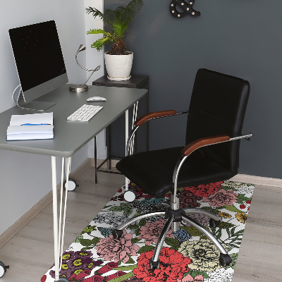 Office chair mat Autumn Flowers