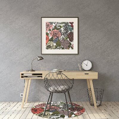 Office chair mat Autumn Flowers