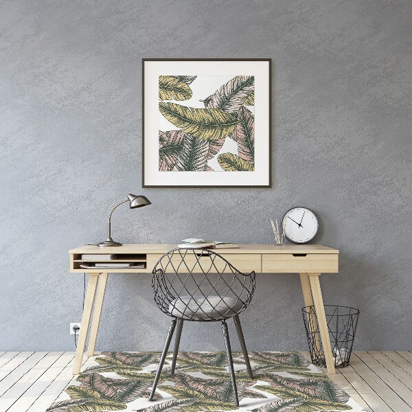 Office chair mat banana leaves
