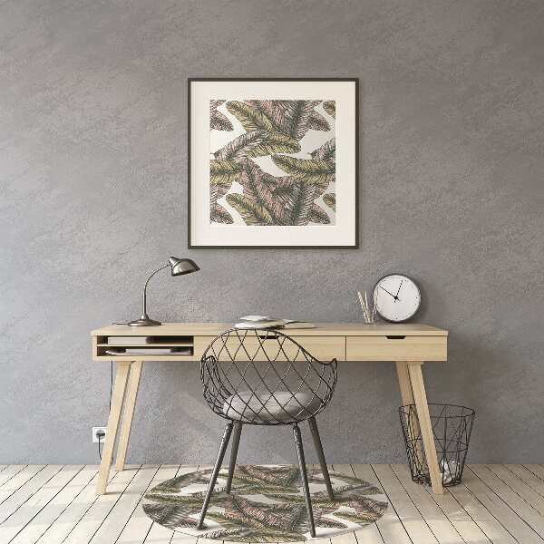 Office chair mat banana leaves