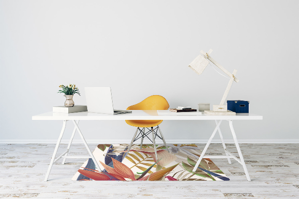 Office chair floor protector tropical plants