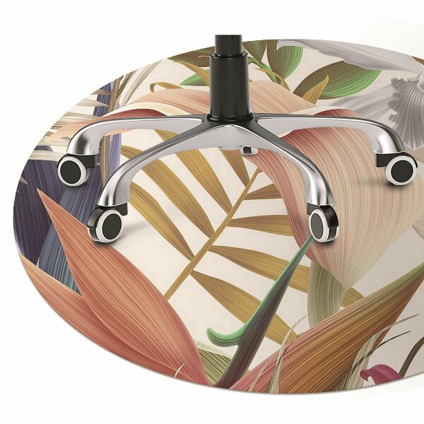 Office chair floor protector tropical plants