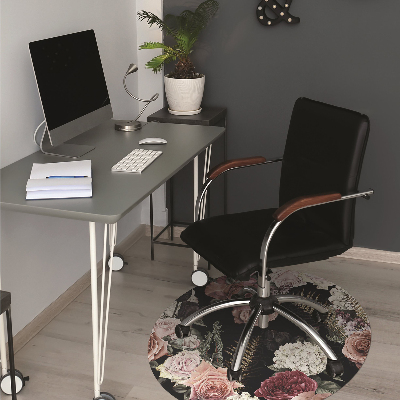 Desk chair mat Dark garden