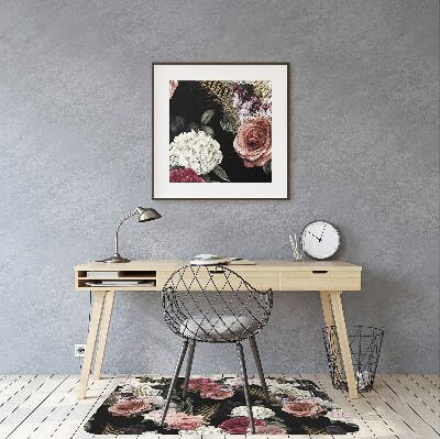 Desk chair mat Dark garden