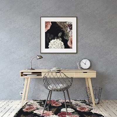 Desk chair mat Dark garden