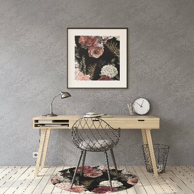 Desk chair mat Dark garden