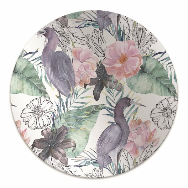 Chair mat floor panels protector tropical Birds