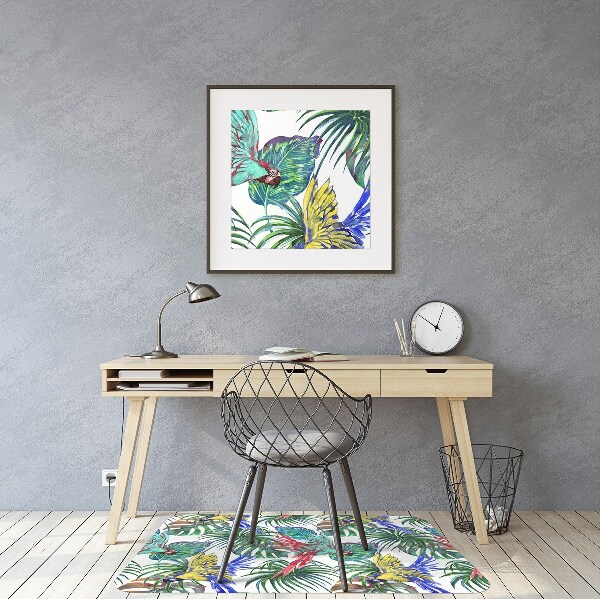 Office chair mat parrots