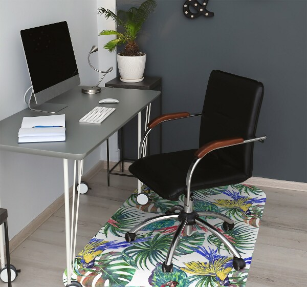 Office chair mat parrots