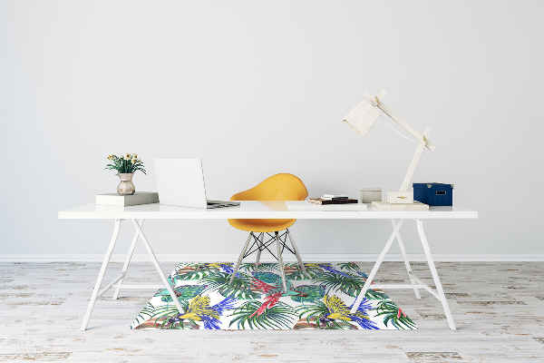 Office chair mat parrots