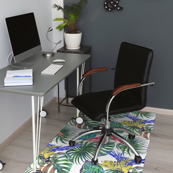 Office chair mat parrots
