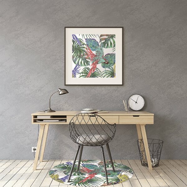 Office chair mat parrots