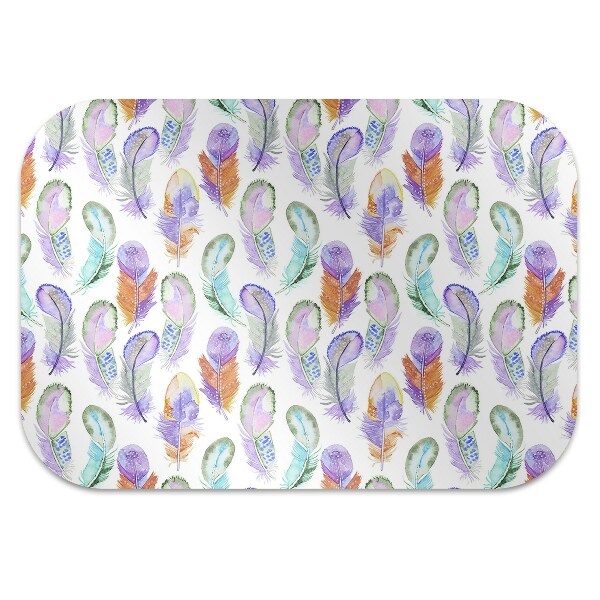 Office chair mat colored Feathers