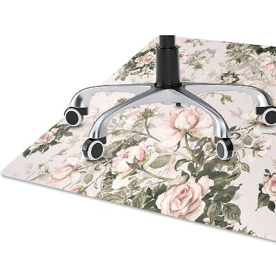 Office chair mat Colorful flowers