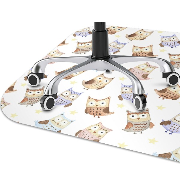 Computer chair mat Owls fairytale