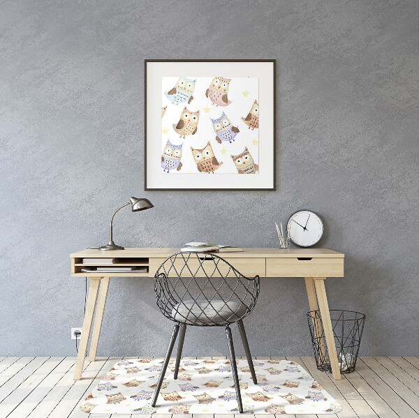 Computer chair mat Owls fairytale