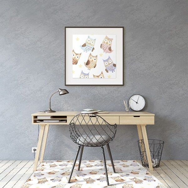 Computer chair mat Owls fairytale
