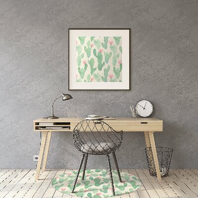 Desk chair mat cactus spots