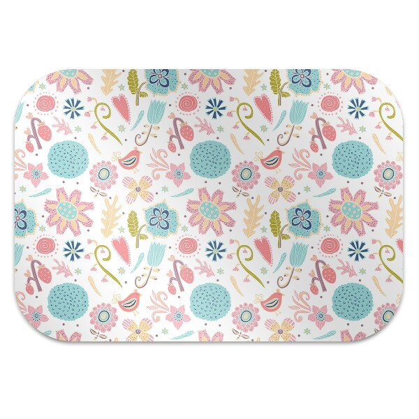 Office chair floor protector colorful patterns