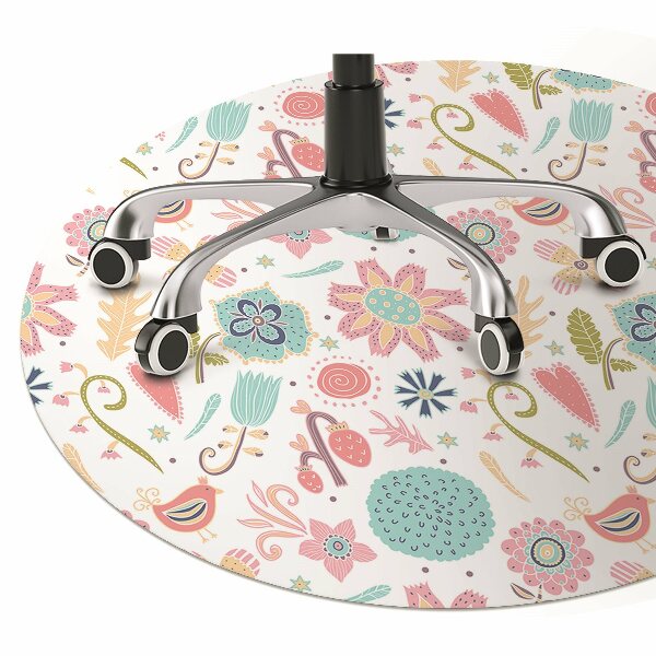 Office chair floor protector colorful patterns