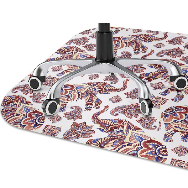 Computer chair mat Paisley elephant