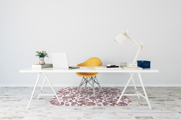 Computer chair mat Paisley elephant