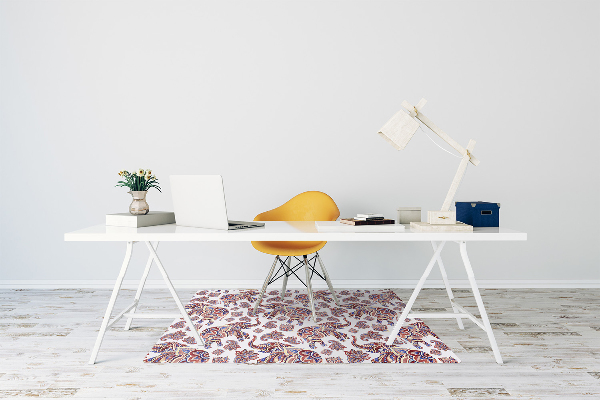 Computer chair mat Paisley elephant