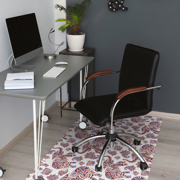 Computer chair mat Paisley elephant