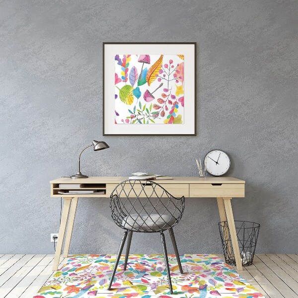 Office chair mat Mushrooms
