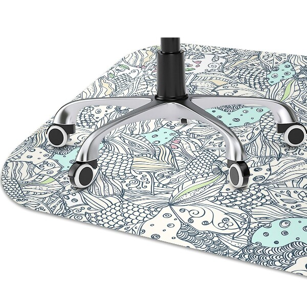 Office chair mat flowers