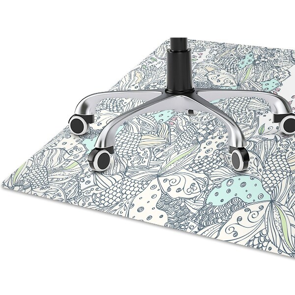 Office chair mat flowers
