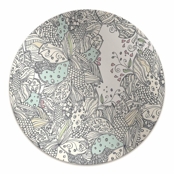 Office chair mat flowers
