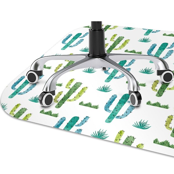 Chair mat floor panels protector painted Cactus