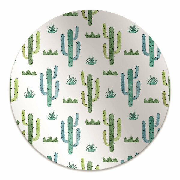 Chair mat floor panels protector painted Cactus