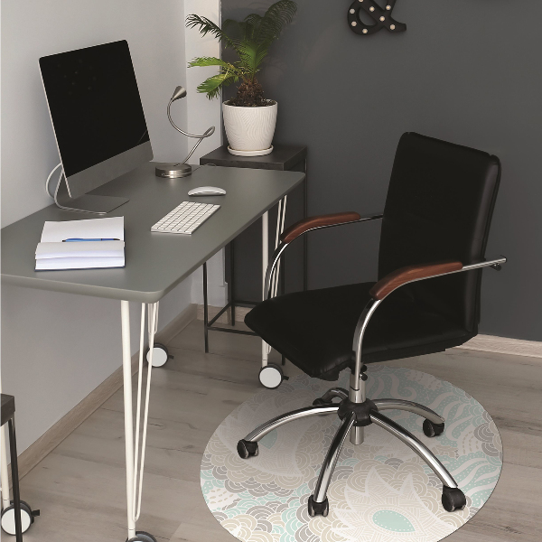 Chair mat floor panels protector Pastel flowers