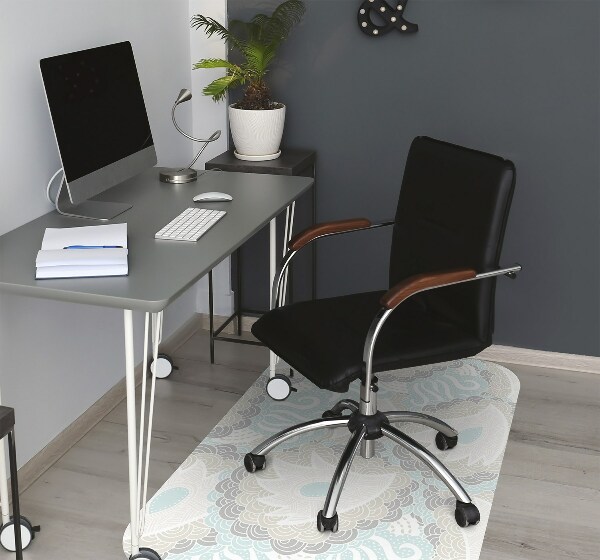 Chair mat floor panels protector Pastel flowers