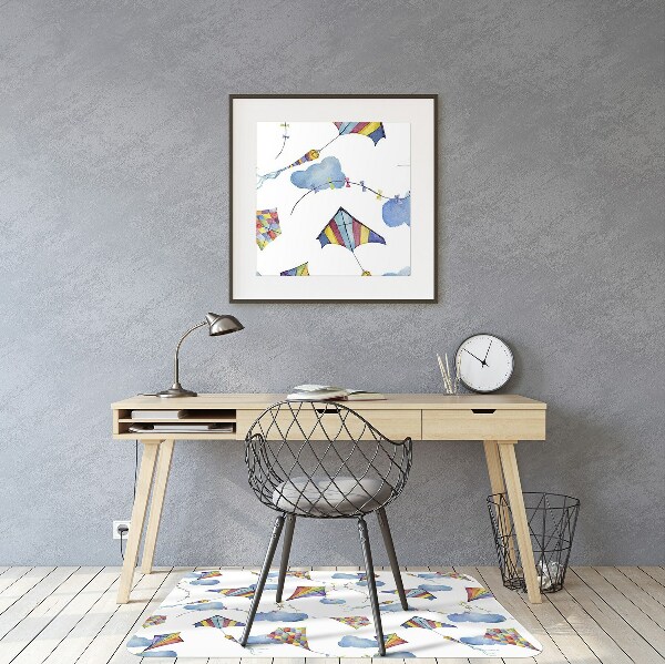 Office chair floor protector kites Clouds