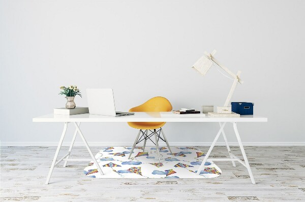 Office chair floor protector kites Clouds